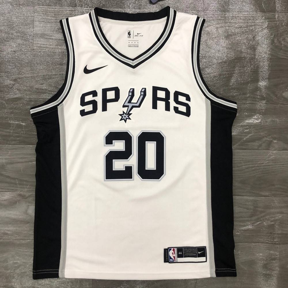 Men's San Antonio Spurs Manu Ginobili #20 White 2020/21 Swingman Jersey - Association Edition-Pro Kit Vault | Brand New 26/27 Sports Jerseys